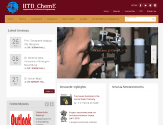 chemical.iitd.ac.in screenshot