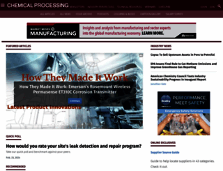 chemicalprocessing.com screenshot