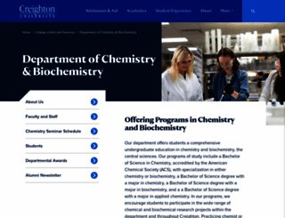 chemistry.creighton.edu screenshot