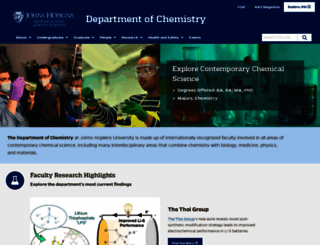 chemistry.jhu.edu screenshot