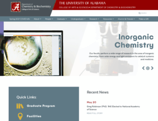 chemistry.ua.edu screenshot
