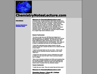 chemistrynoteslecture.com screenshot