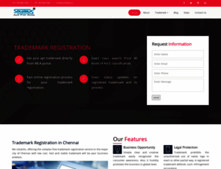 chennai.onlinetrademarkregistration.in screenshot