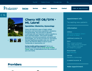 cherryhillobgyn.com screenshot