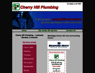cherryhillplumbing.net screenshot