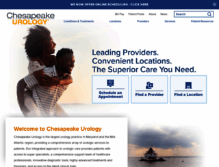 chesapeakeurology.com screenshot