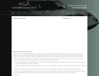 cheshireclassiccars.co.uk screenshot