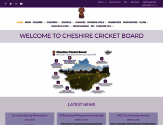 cheshirecricketboard.co.uk screenshot