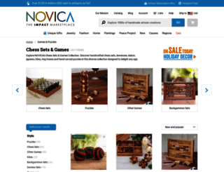 chess-sets-games.novica.com screenshot