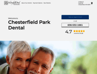 chesterfieldparkdental.com screenshot