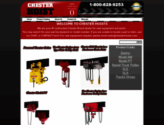 chesterhoists.com screenshot