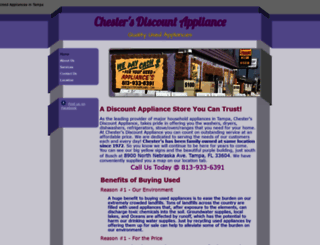 chestersdiscountappliance.com screenshot