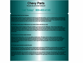 chevyparts.org screenshot