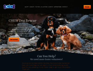 chewdogrescue.org screenshot