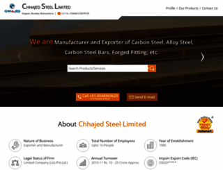 chhajedsteels.com screenshot