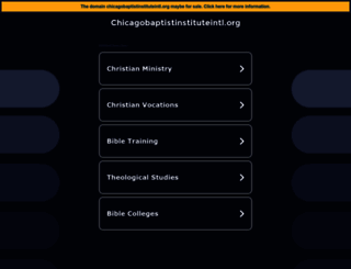 chicagobaptistinstituteintl.org screenshot