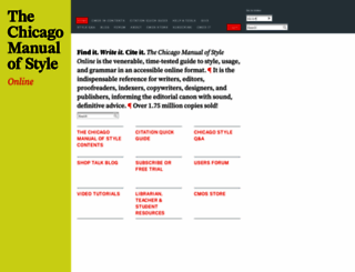 chicagomanualofstyle.com screenshot