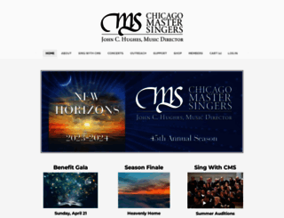 chicagomastersingers.org screenshot
