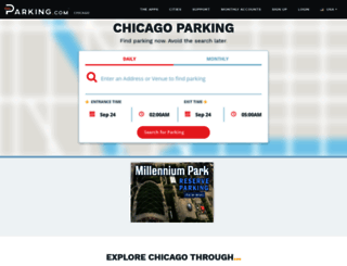 chicagoparking.spplus.com screenshot