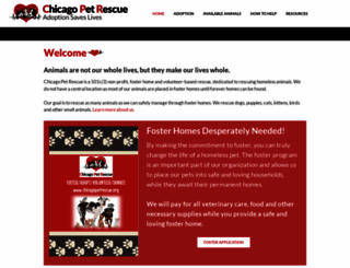 chicagopetrescue.org screenshot