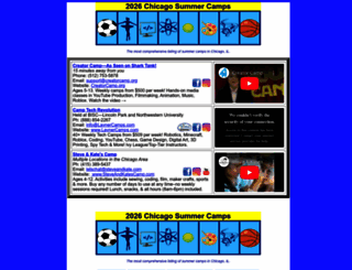 chicagosummercamps.com screenshot
