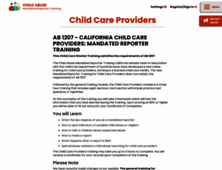 childcare.mandatedreporterca.com screenshot