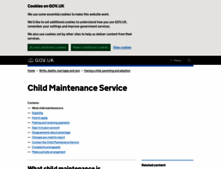 childmaintenance.org screenshot