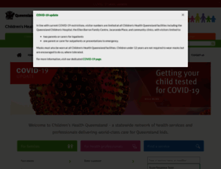 childrens.health.qld.gov.au screenshot