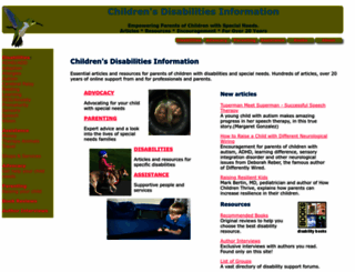 childrensdisabilities.info screenshot