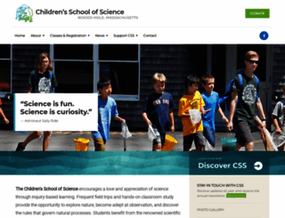 childrensschoolofscience.org screenshot