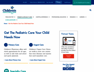 childrensspecialtyphysicians.org screenshot