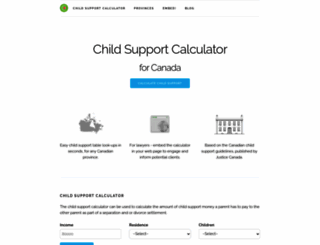 childsupportcalculator.ca screenshot