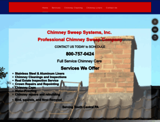 chimneysweepsystemsinc.com screenshot