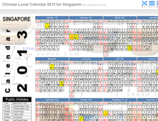 chinese-lunar-calendar-2013.xeesa.com screenshot