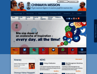 chinmayamission.com screenshot