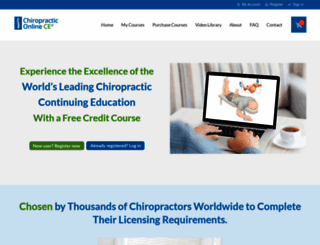 chiropracticonlinece.com screenshot