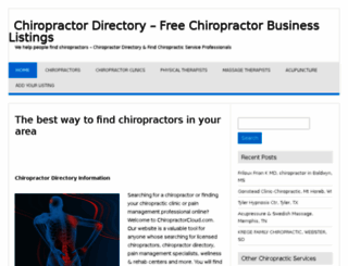 chiropractorcloud.com screenshot