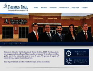 chisholmtrailorthopedics.com screenshot