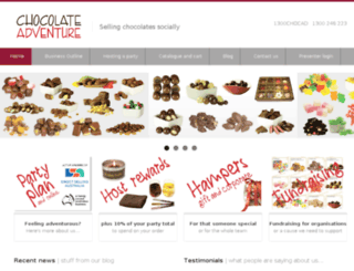chocolateadventure.com.au screenshot