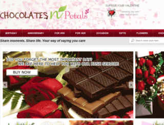chocolatesnpetals.com screenshot
