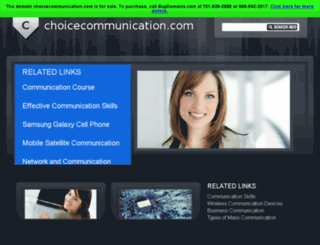 choicecommunication.com screenshot