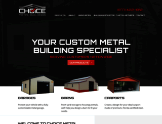 choicemetalbuildings.com screenshot