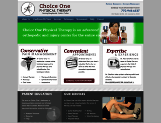 choiceonephysicaltherapy.com screenshot