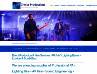choiceproductions.co.uk screenshot