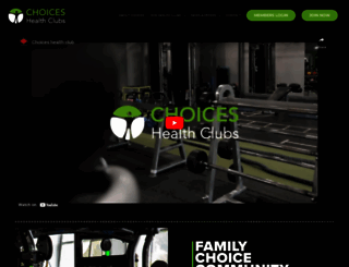 choiceshealthclubs.com screenshot