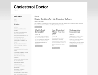 cholesterol-doctor.com screenshot
