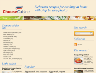 choosecuisine.com screenshot