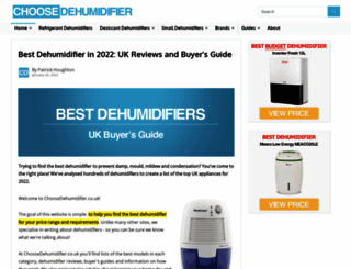 choosedehumidifier.co.uk screenshot