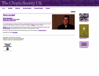 chopin-society.org.uk screenshot