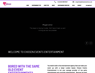 chosenevents.co.uk screenshot